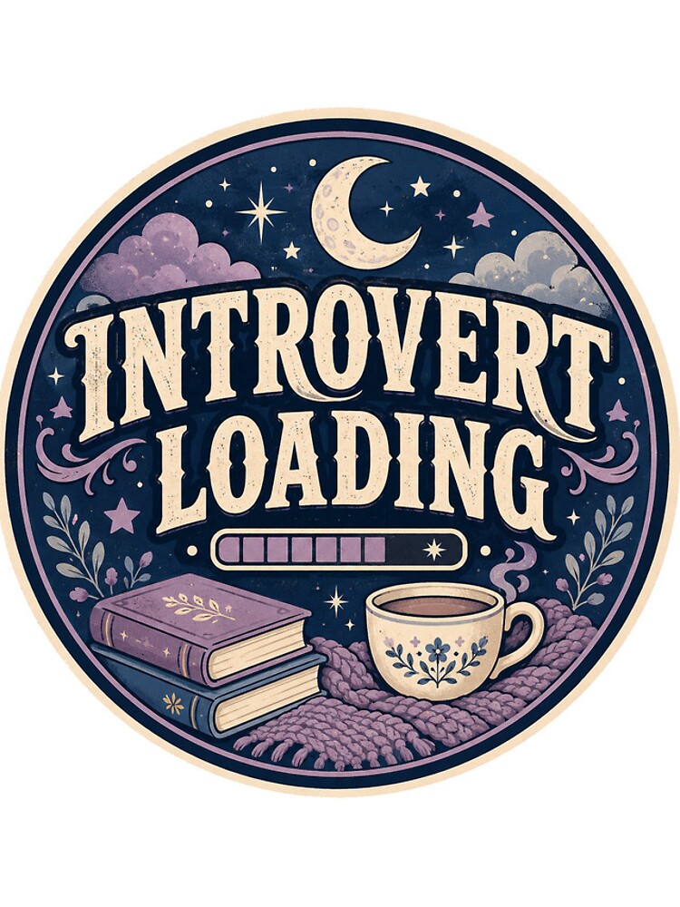 Thumbnail 4 of 4, Samsung Galaxy Phone Case, Introvert Loading Funny Introverted Person Sticker designed and sold by RedRubyBubble.