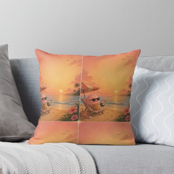 Item preview, Keep It Cool | Cute Ice Cream on Summer Vacation Beach Illustration designed and sold by Genesis-Ink.