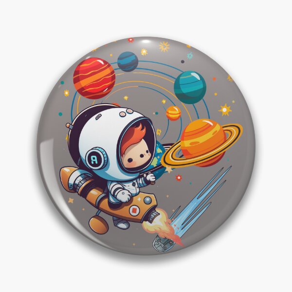 Item preview, Cute Chibi Astronaut Space Cartoon Rocket Adventure designed and sold by Szpaku desart .