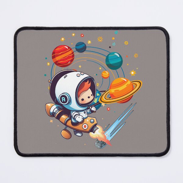 Item preview, Cute Chibi Astronaut Space Cartoon Rocket Adventure designed and sold by Szpaku desart .