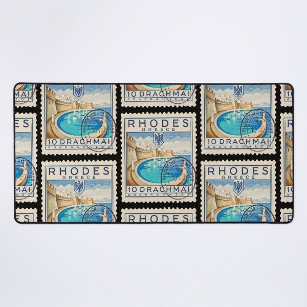 Item preview, Rhodes Greece Old Town Mandraki Harbor Stamp Sticker designed and sold by stickercuffs.