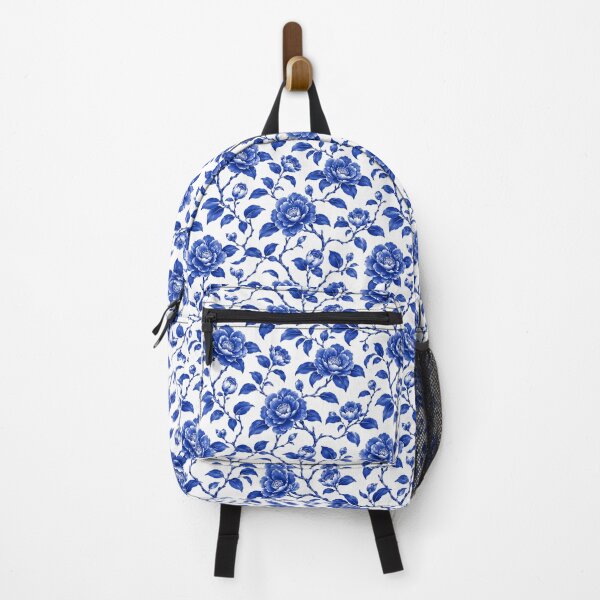 Item preview, Camellia Chinoiserie Blue White Porcelain Seamless Pattern designed and sold by Inkworksbyshery.