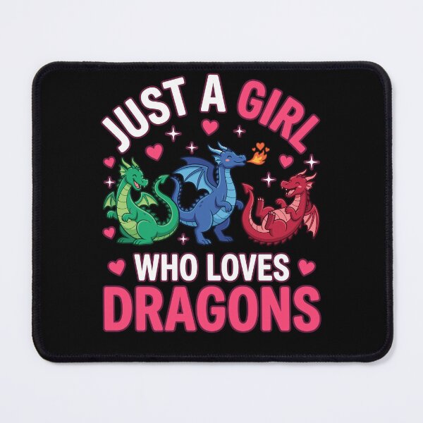 Item preview, Just A Girl Who Loves Dragons designed and sold by EverkindInk.