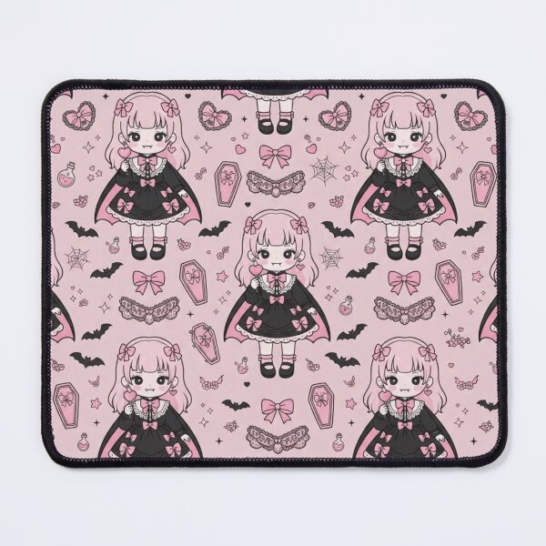 Item preview, Cute Kawaii Pink Vampire Halloween Pattern designed and sold by KelliesGrafix.