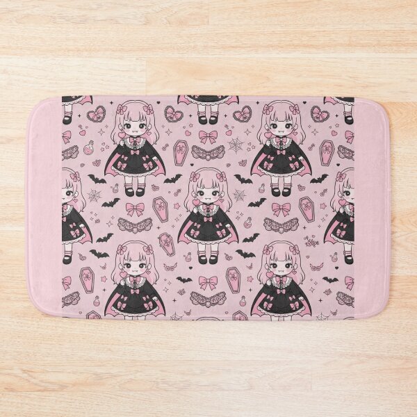 Item preview, Cute Kawaii Pink Vampire Halloween Pattern designed and sold by KelliesGrafix.
