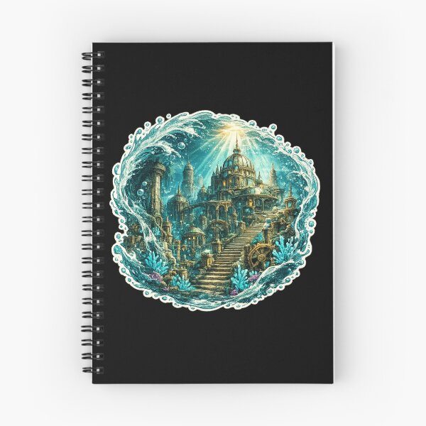 Item preview, Sunken Golden City Underwater Wave Illustration designed and sold by ArtoryWorks.