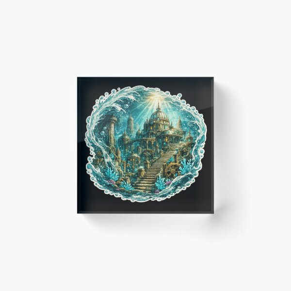 Item preview, Sunken Golden City Underwater Wave Illustration designed and sold by ArtoryWorks.