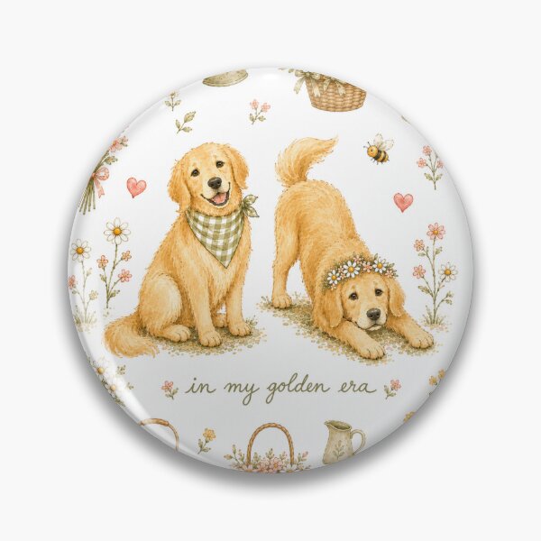 Item preview, In My Golden Era Golden Retriever Cottagecore Design | Cute Dog Mom Coquette Floral Aesthetic designed and sold by stylesnspire.