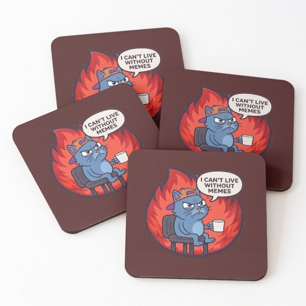 Item preview, Frustrated cat: I can't live without memes designed and sold by Purpleclomb.