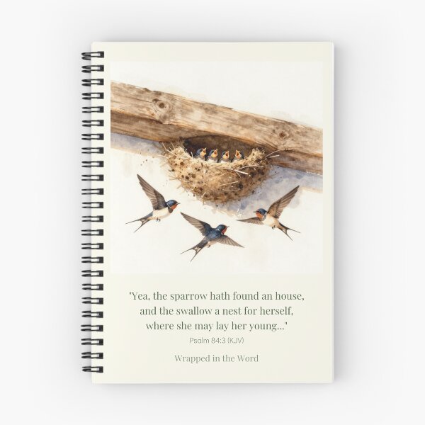 Item preview, The Swallow's Nest – Psalm 84:3 KJV Christian Wall Art designed and sold by BCapybara.