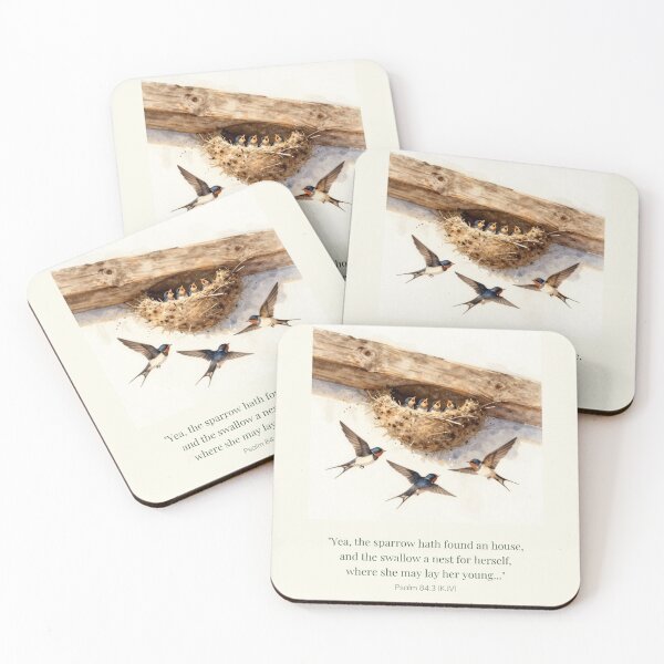 Item preview, The Swallow's Nest – Psalm 84:3 KJV Christian Wall Art designed and sold by BCapybara.