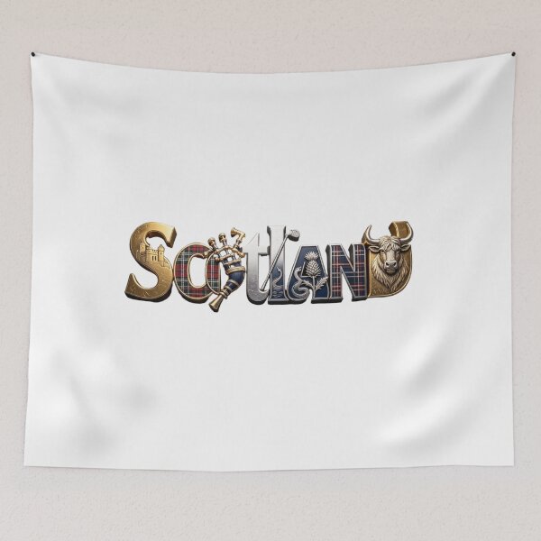 Item preview, Scotland Heritage Typography – Scottish Icons Travel Design designed and sold by VladisWorld.