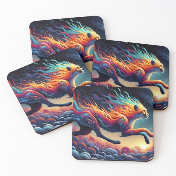 Item preview, Cosmic Psychedelic Cheetah Wildlife Art designed and sold by LadyAriesCreati.