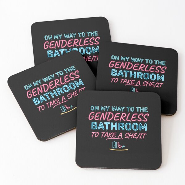 Item preview, On My Way to The Genderless Bathroom to Take a She/It Funny Wordplay Pun Lover designed and sold by Redgiant87x.