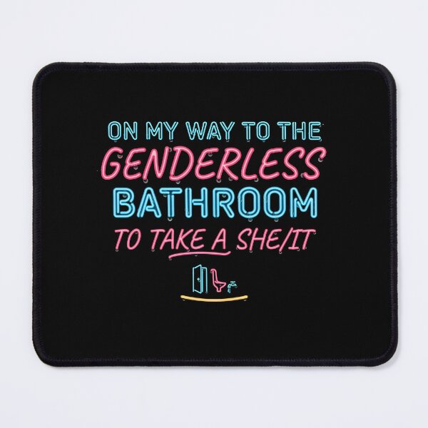 Item preview, On My Way to The Genderless Bathroom to Take a She/It Funny Wordplay Pun Lover designed and sold by Redgiant87x.