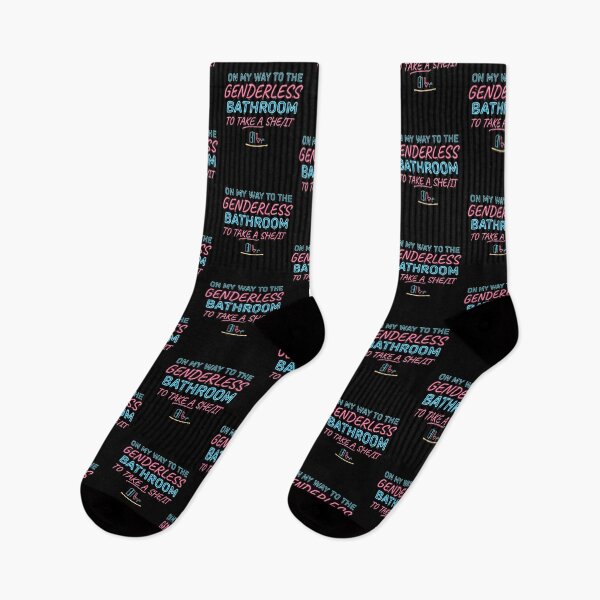 Item preview, On My Way to The Genderless Bathroom to Take a She/It Funny Wordplay Pun Lover designed and sold by Redgiant87x.