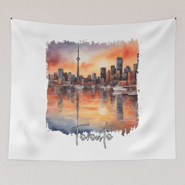 Artikelvorschau, Aquarell von Toronto, Kanada entworfen und verkauft von Dressyourflag.