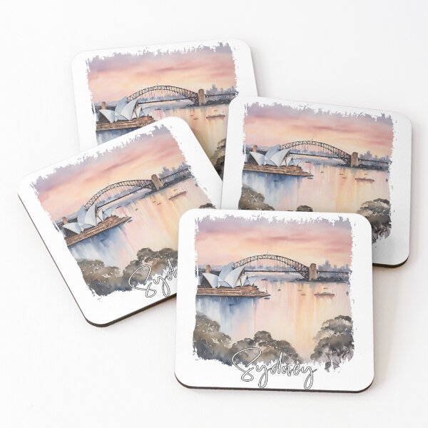 Item preview, Watercolor of Sydney, Sydney Australia designed and sold by Dressyourflag.