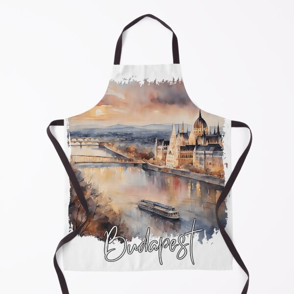 Aperçu de l'œuvre Aquarelle de Budapest, Budapest Hongrie créée et vendue par Dressyourflag.