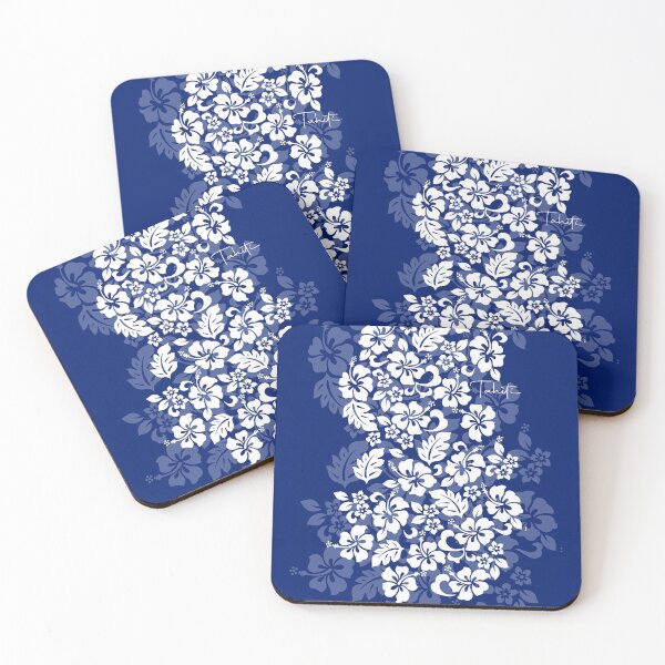 Item preview, Tifaifai Hibiscus – Navy Blue Hawaiian Floral designed and sold by Tahitifaifai.