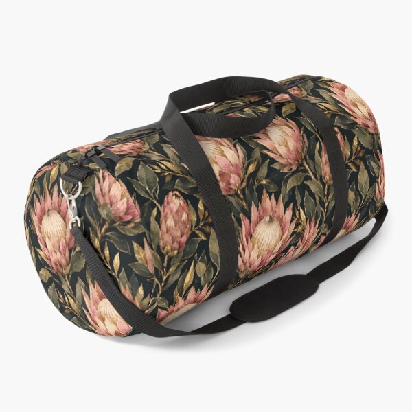 Item preview, Protea Gold Foil Luxury Watercolor Dark Seamless Pattern designed and sold by Inkworksbyshery.