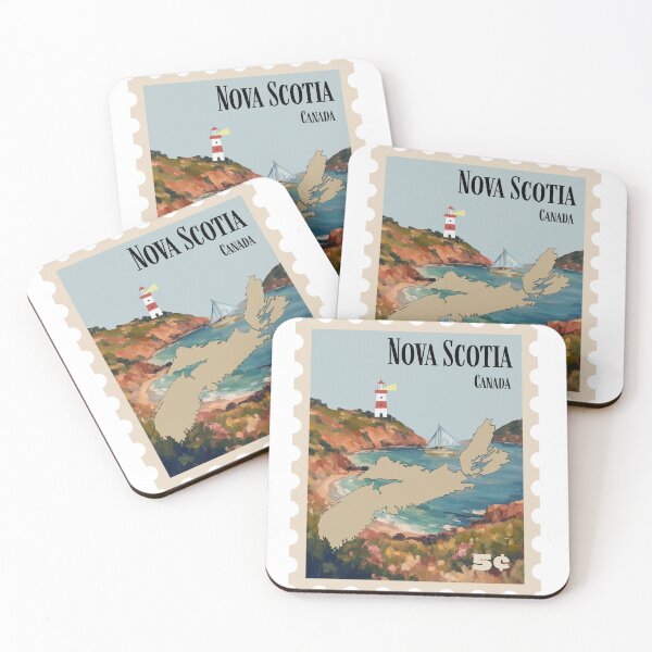Item preview, Nova Scotia Stamp Sticker designed and sold by 4dcowzstudio.