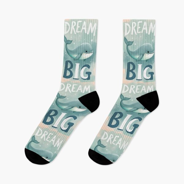 Item preview, Dream Big Cute Blue Whale - Ocean Nursery & Kids Affirmation Art designed and sold by By Nayla.