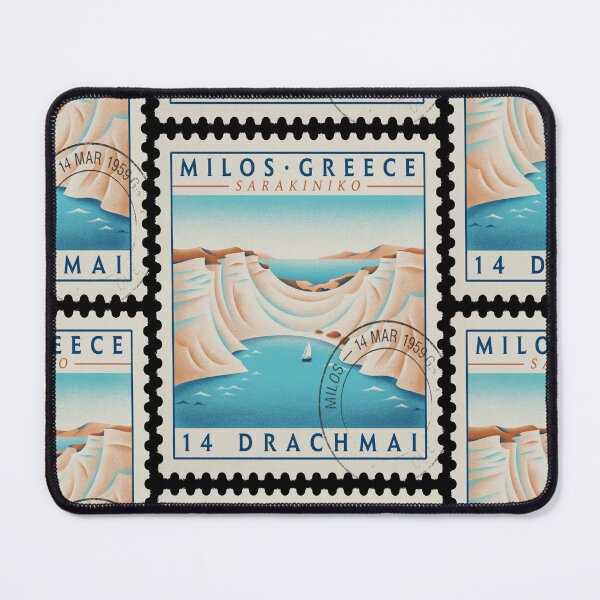 Item preview, Milos Greece Sarakiniko Lunar Coast Postage Stamp Sticker designed and sold by stickercuffs.