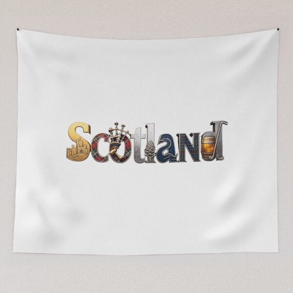 Item preview, Scotland Heritage Typography – Scottish Icons Travel Design designed and sold by VladisWorld.