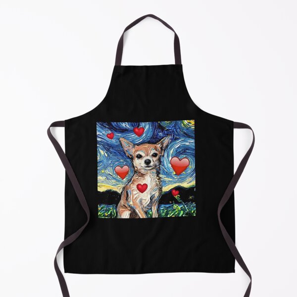 Item preview, Chihuahua Starry Night Oil Painting Heart Art designed and sold by SiarheiYur.