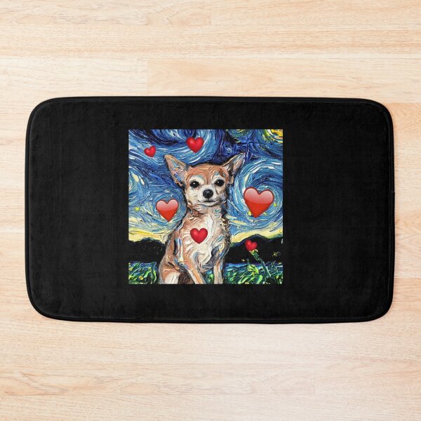 Item preview, Chihuahua Starry Night Oil Painting Heart Art designed and sold by SiarheiYur.