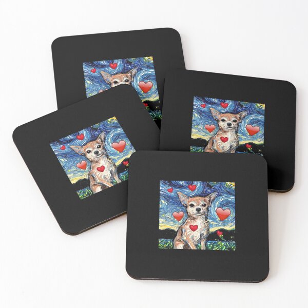 Item preview, Chihuahua Starry Night Oil Painting Heart Art designed and sold by SiarheiYur.