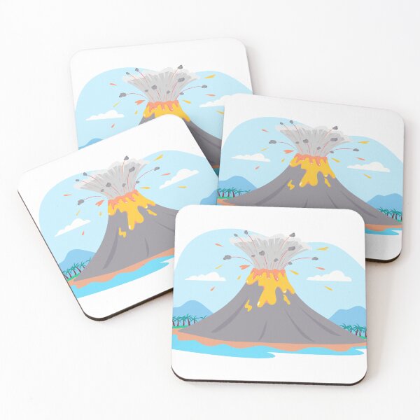 Item preview, Cute Tropical Volcano Eruption Art designed and sold by RiderSpoon.