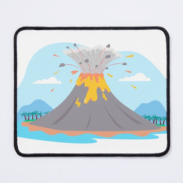 Item preview, Cute Tropical Volcano Eruption Art designed and sold by RiderSpoon.