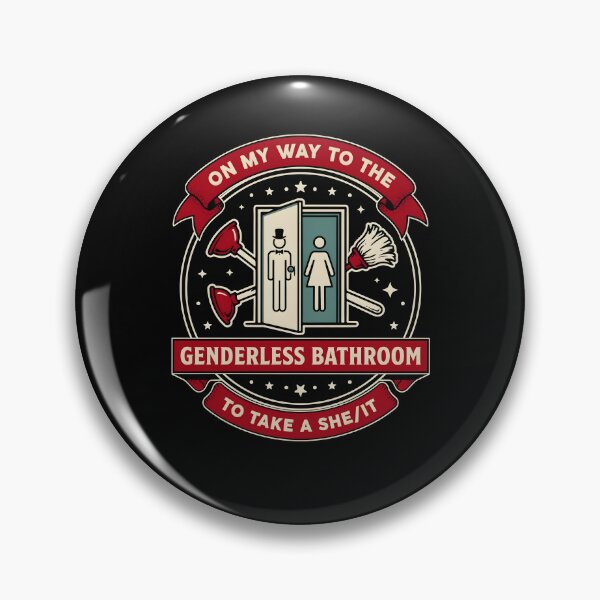 Item preview, On My Way to The Genderless Bathroom to Take a She/It Pun Lover designed and sold by Redgiant87x.