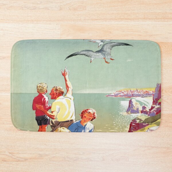 Item preview,  Cornwall, Vintage Seaside Wall Art designed and sold by MarkedArtPrints.