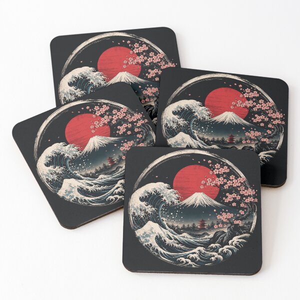 Item preview, Japanese Mountain Wave Vintage Art designed and sold by StudioBy-ColorNest.