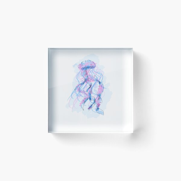 Item preview, Aesthetic Bioluminescent Jellyfish Neon Pastel Splash Ocean Design designed and sold by DreamerX.