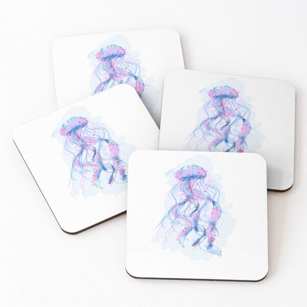 Item preview, Aesthetic Bioluminescent Jellyfish Neon Pastel Splash Ocean Design designed and sold by DreamerX.