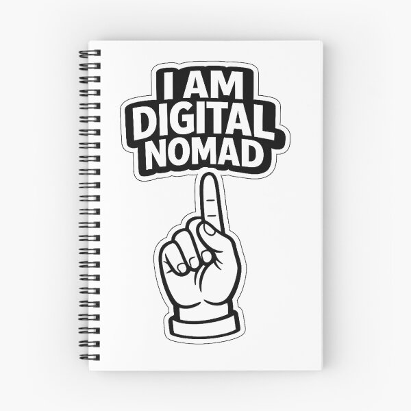 Item preview, I am a digital nomad black and white sign  designed and sold by wallartofmio.