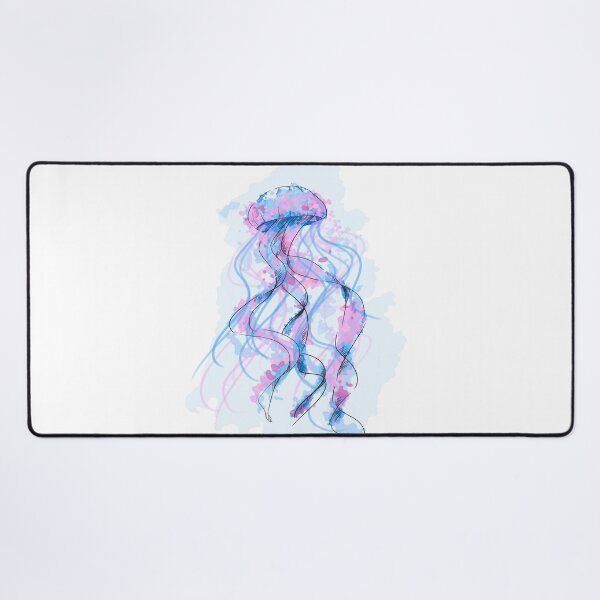 Item preview, Aesthetic Bioluminescent Jellyfish Neon Pastel Splash Ocean Design designed and sold by blue witch art.