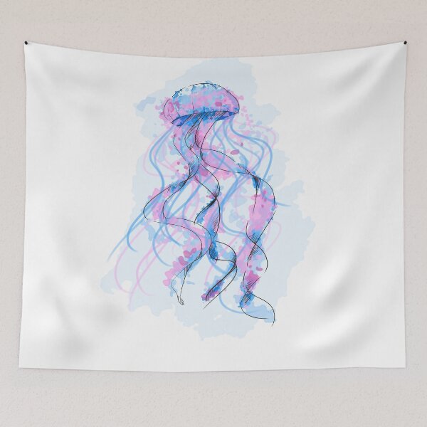 Item preview, Aesthetic Bioluminescent Jellyfish Neon Pastel Splash Ocean Design designed and sold by DreamerX.