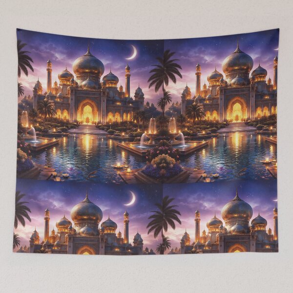 Item preview, Magical Arabian Nights Arabian Palace and Oasis Art designed and sold by ZahraaStudio.