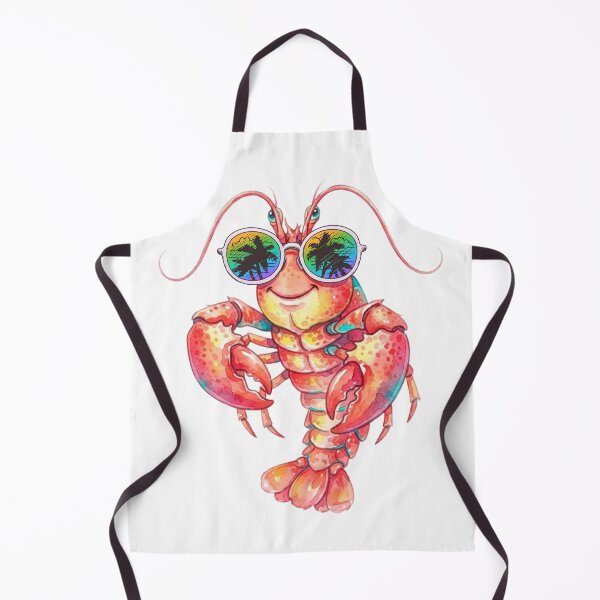Item preview, Cool Summer Lobster Wearing Tropical Sunglasses Watercolor Illustration designed and sold by VibranPalette.