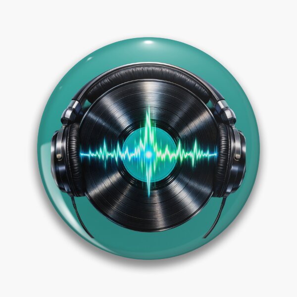 Item preview, Retro Vinyl Record with Headphones: Neon Music Rhythm and Beat designed and sold by CreativeArtistL.