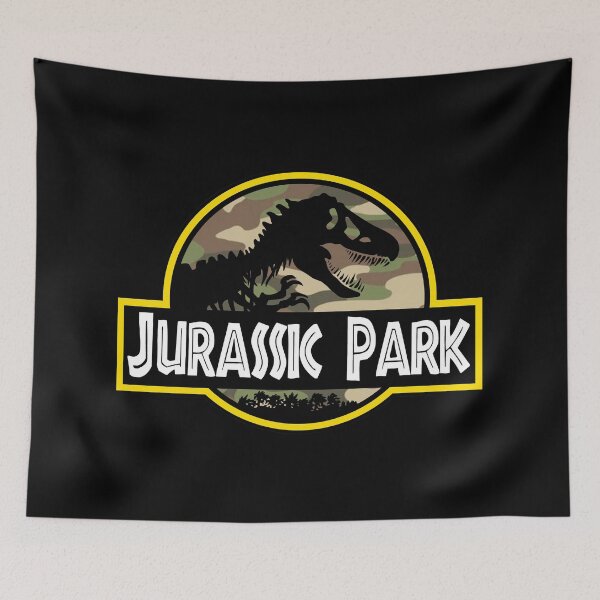 Item preview, Jurassic logo safari pattern designed and sold by Blck-Acid-Devil.