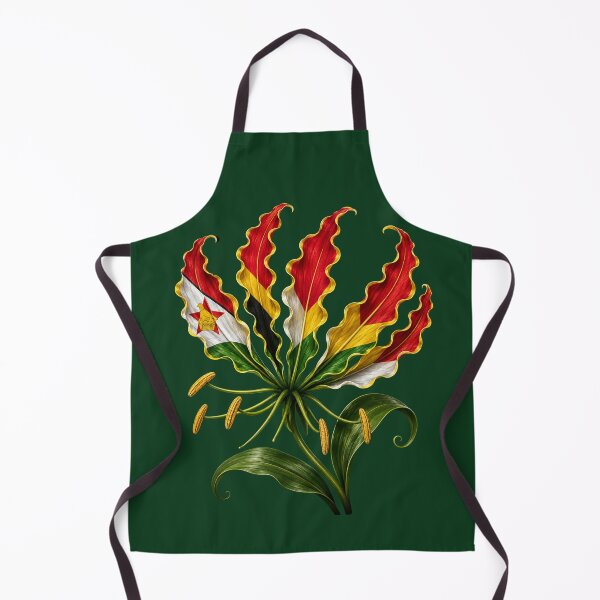 Item preview, Zimbabwe Flame Lily | Zimbabwe Flag Floral Art | National Flower | Patriotic Botanical Design | Zimbabwe Gift designed and sold by Ginastle26.