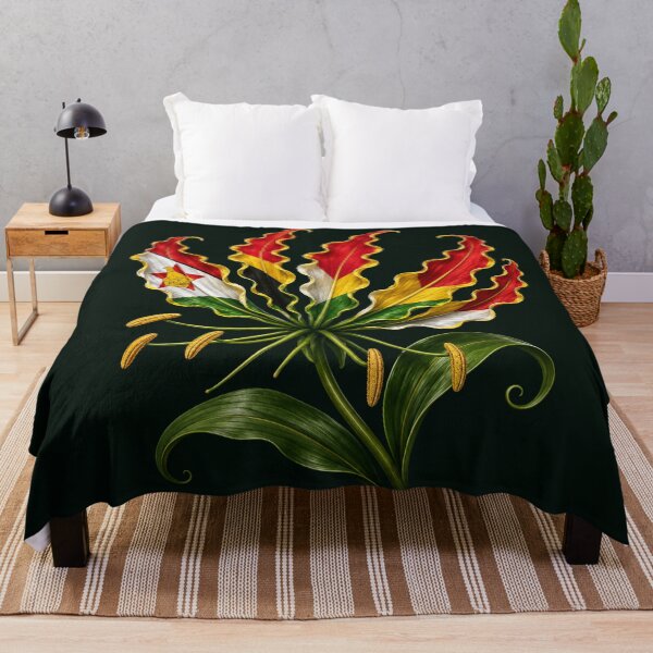 Item preview, Zimbabwe Flame Lily | Zimbabwe Flag Floral Art | National Flower | Patriotic Botanical Design | Zimbabwe Gift designed and sold by Ginastle26.