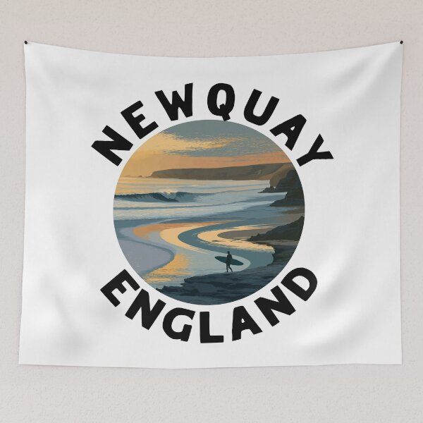 Item preview, Newquay – England (with Black Lettering) designed and sold by VelvetRoom.
