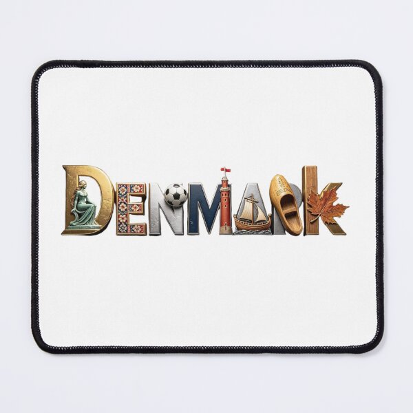 Item preview, Denmark Heritage Typography – Danish Icons Travel Design designed and sold by VladisWorld.